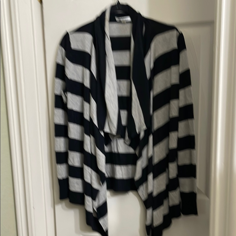 Striped Black and Gray Women's Sweater